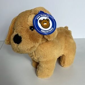 A&A global dog standing stuffed animal brown plushie